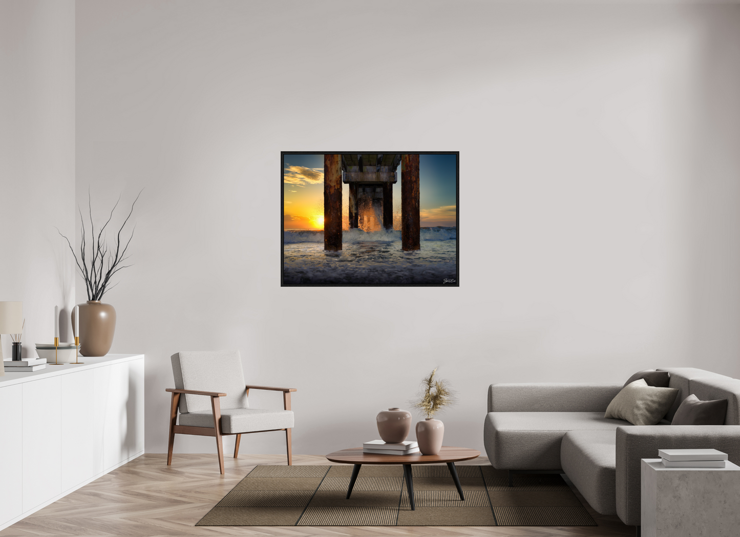 48 x 36″, Floater Frame Below the Boardwalk