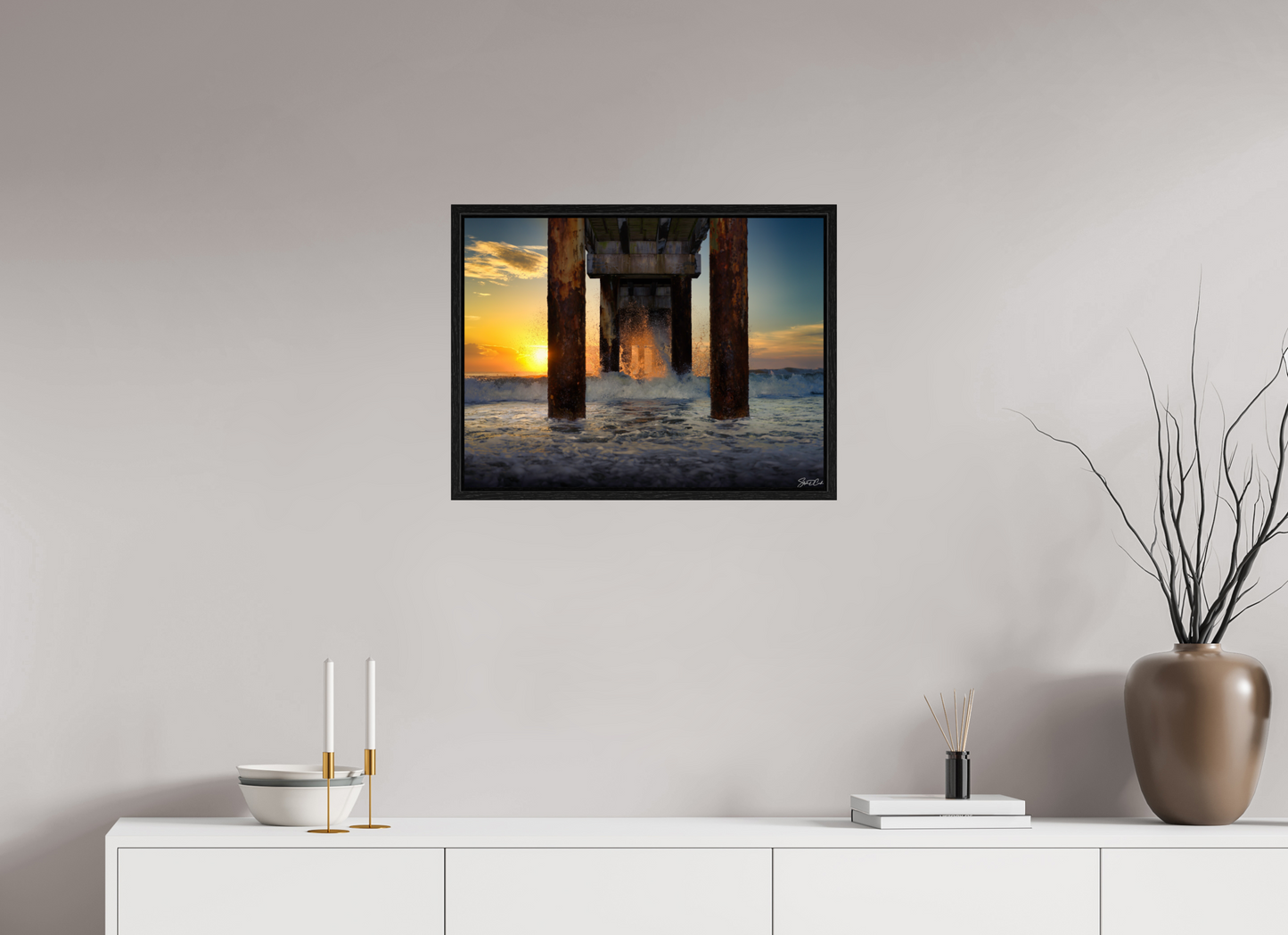 24 x 18″, Floater Frame Below the Boardwalk