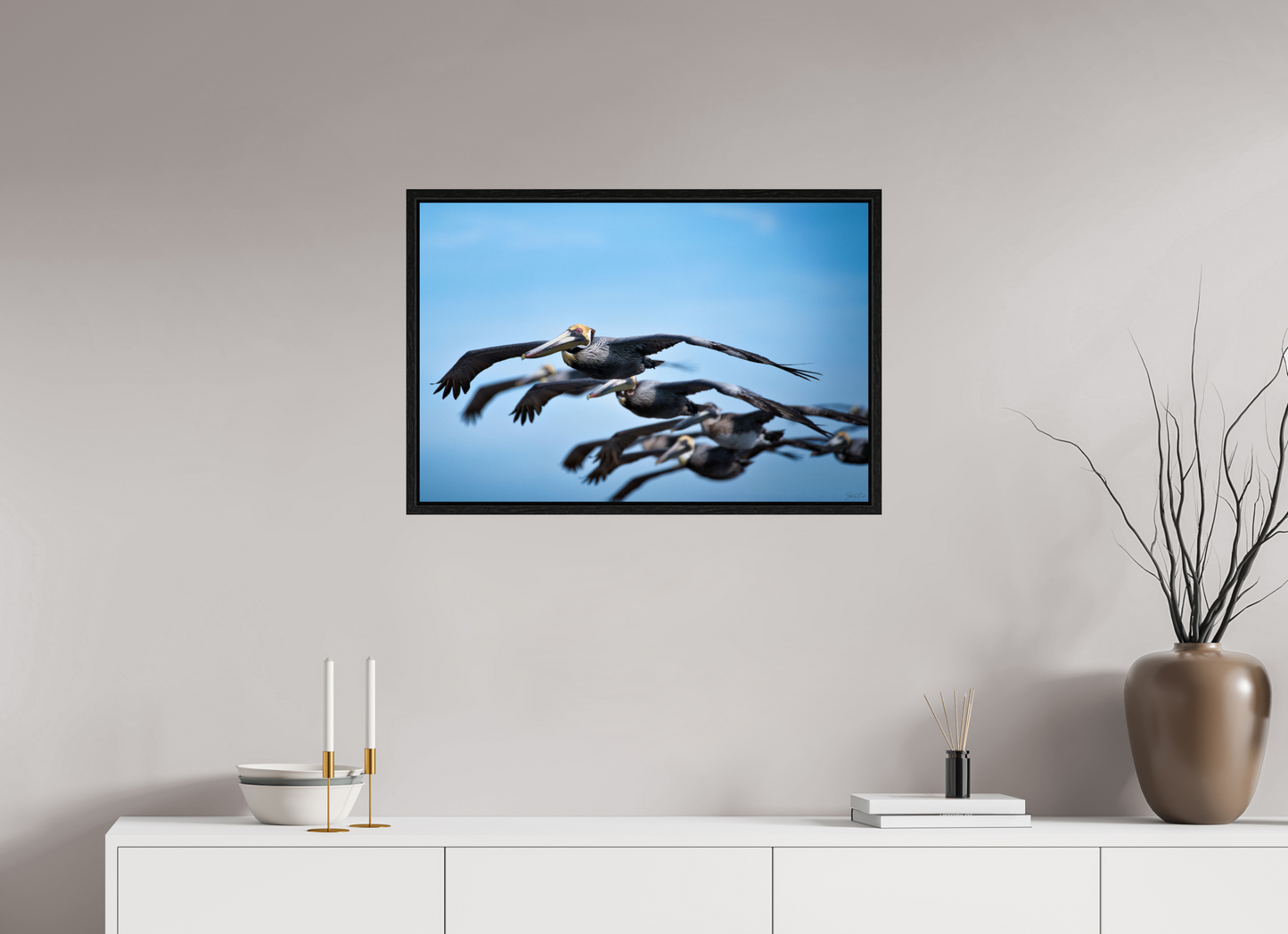 30 x 20″, Floater Frame Coastal Drift