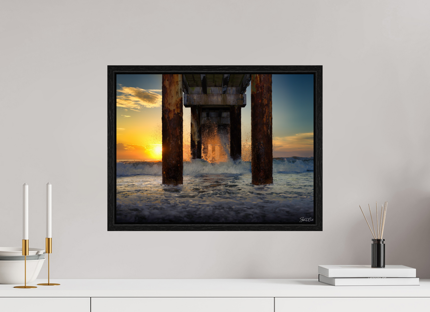 20 x 15″, Floater Frame Below the Boardwalk