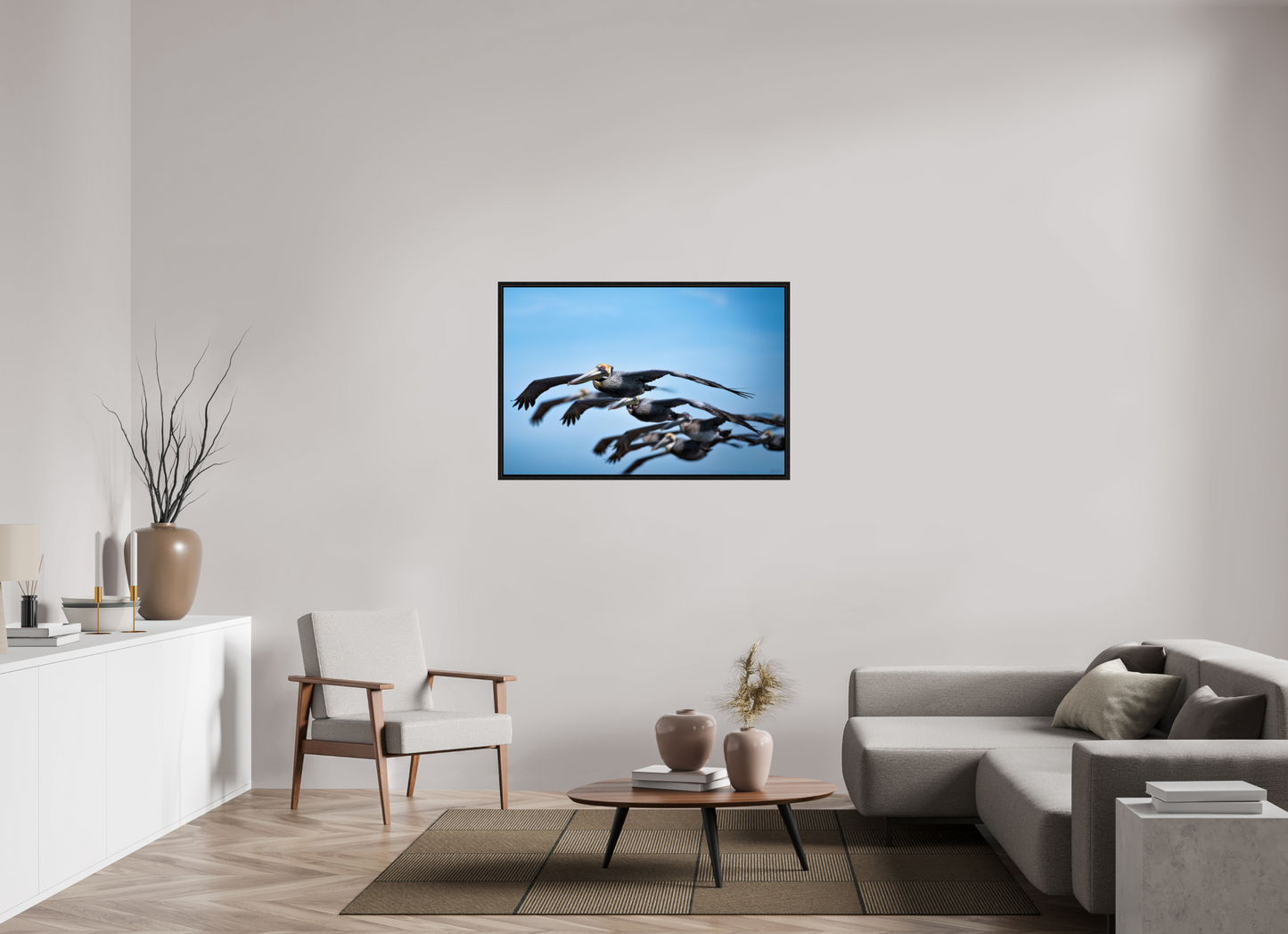 45 x 30″, Floater Frame Coastal Drift