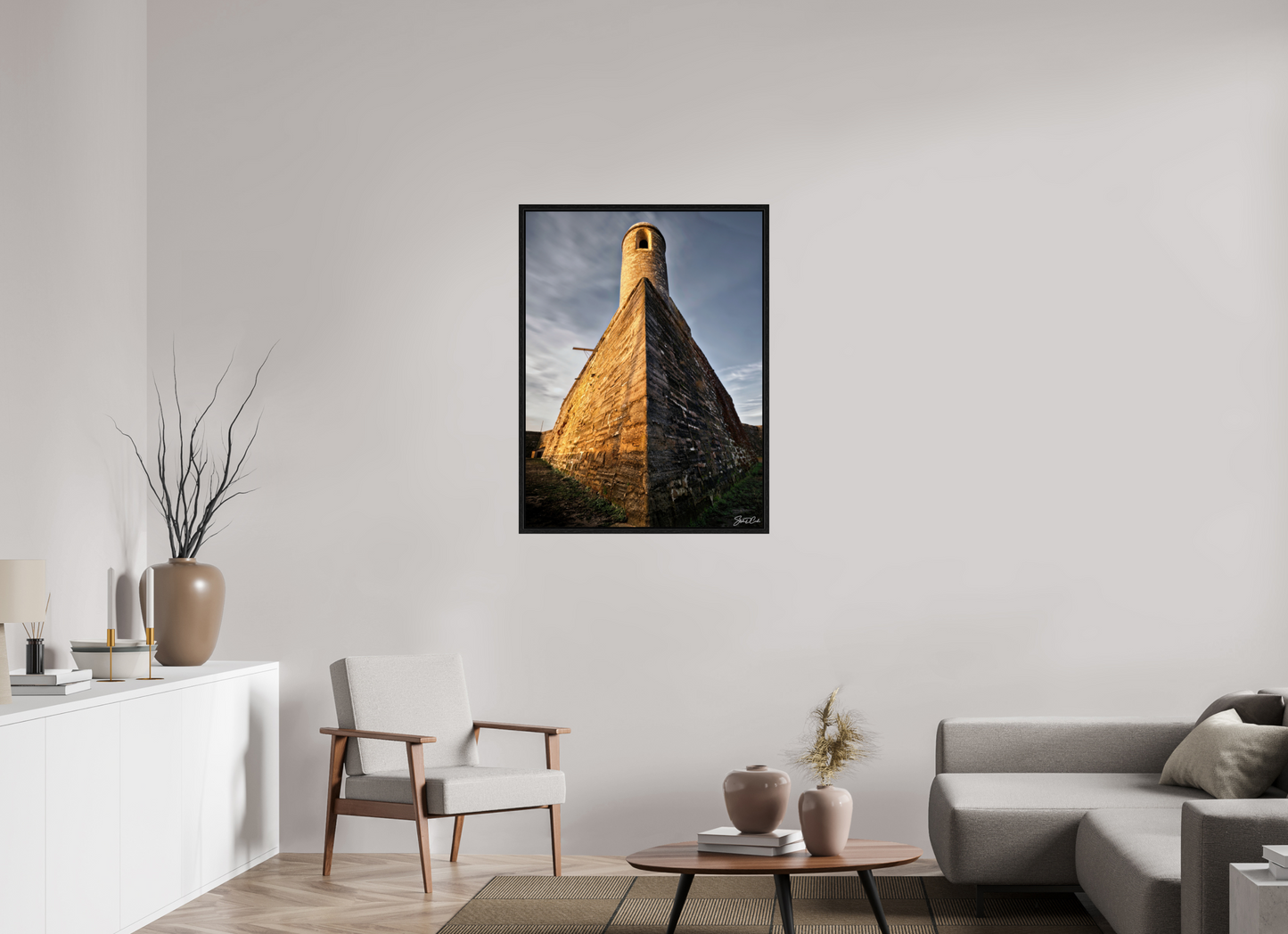 30 x 40″, Color Tower of Stone and Sky
