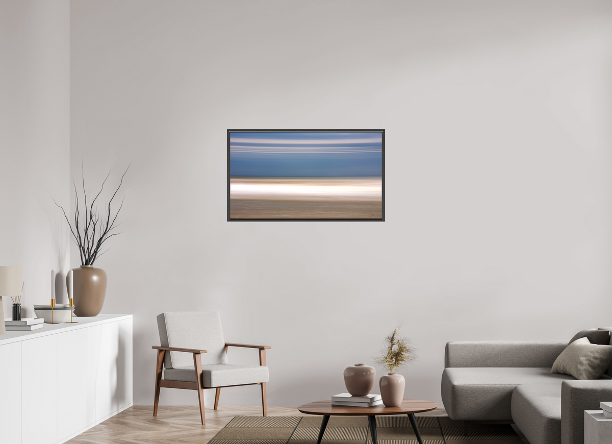 40 x 22.5″, Matte Canvas .6" Black Oak Frame Horizon Band